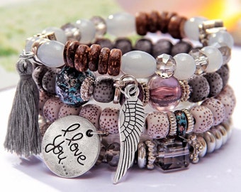 Bead Bracelets • Matching Bracelets • Anxiety Bracelet • Bead Bracelet Set • Stretchy Bracelets • Layering Bracelets • Gift for Her