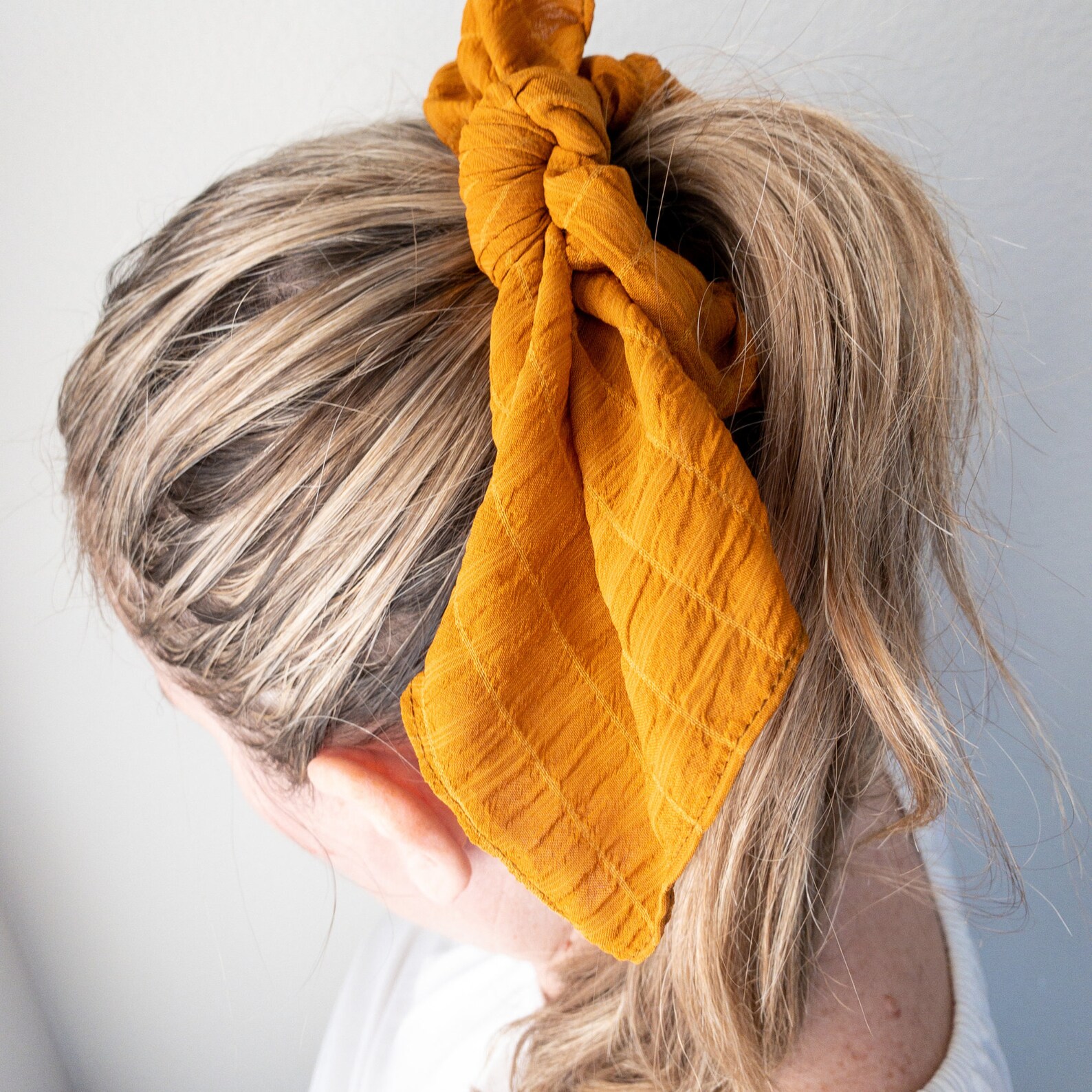 Scarf Scrunchie Hair Scrunchie Scarf Etsy