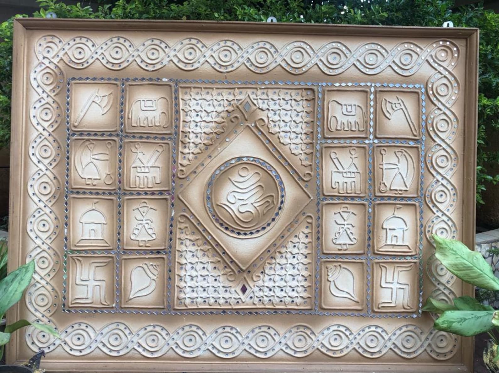 Traditional Mud and mirror work Lippan art Customised wall Etsy