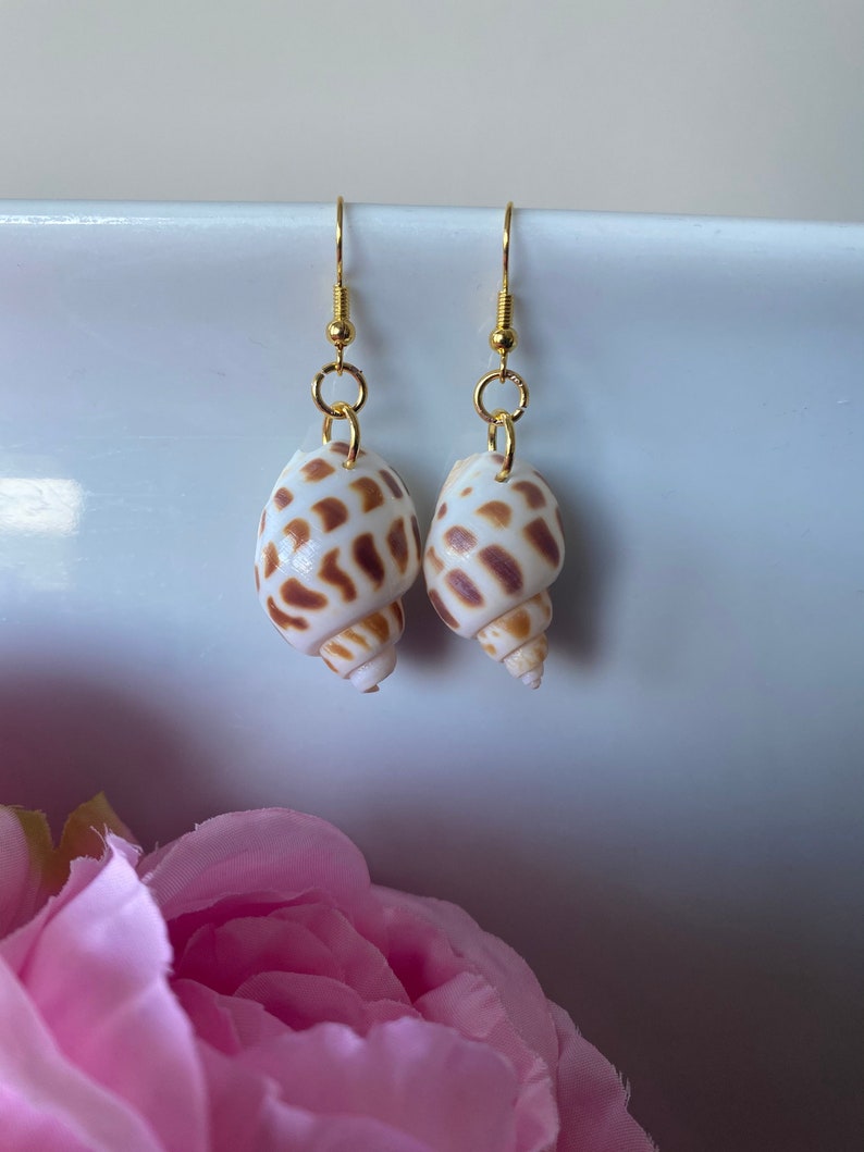 Shell earrings Beach earrings White earrings Sea earrings dangling earrings Dangle Shell earrings Earrings for beach, Clam earrings