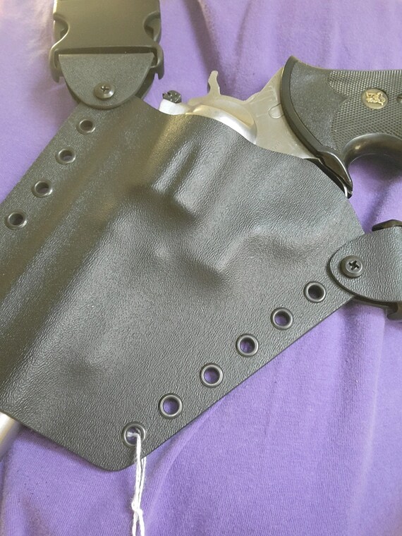 thumbnail image 2 of Masc Holster OWB Leather Holster For Taurus Raging Hunter .44 Mag/.454 Casull 5.12" Barrel – Right Hand, 3-Slot Adjustable Cant 2 of 4
