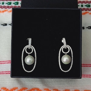 925 Sterling Silver Pearl Earring,Handmade Jewelry,Vintage,Gliterry,gifts for women,girls, anniversary,wedding,mothers,birthday,best friends
