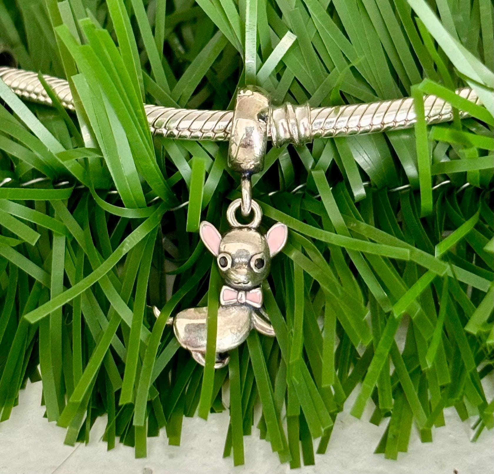 925 Sterling Silver Naughty Chihuahua Charm Bead For Fashion Jewelry Making