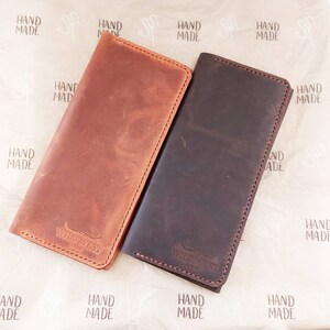 Cartera de mano vintage de piel de plena flor, cosida a mano, con tarjetero. El mejor regalo para madres, cumpleaños, mejores amigas, graduaciones y aniversarios.