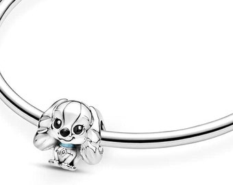 Cute Lady Dog 925 Sterling Silver Pandora Style Animal Charm,Best Gift for Christmas, Birthday,Valentine,anniversary,Girls,Women,Lady,Love