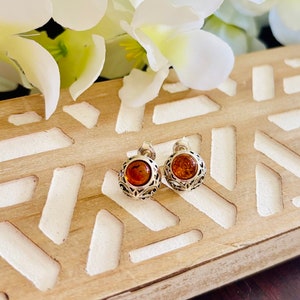 925 Sterling Silver,Real Orange Baltic Amber Drop Earrings,Handmade Jewelry,Unique Gift for Womens,Mothers,Girls,Wedding,Birthday,Bestie