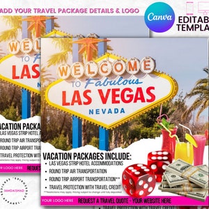Folleto de viaje / Folleto de Las Vegas / Folleto de ubicación / Plantilla de folleto de viaje / Plantilla de agente de viajes / Folleto de vacaciones / Agente de viajes