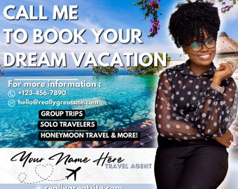 Travel Agent Flyer Template, Instagram Flyer, Canva Template, travel agent, social media content, social media flyer