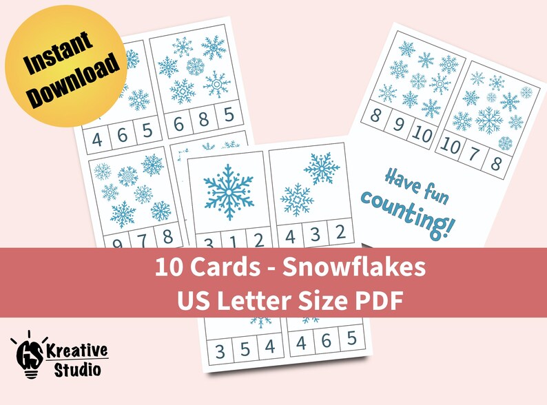 Counting Activity, Count & Clip Cards, 1-10 Number Learning, Toddler ...