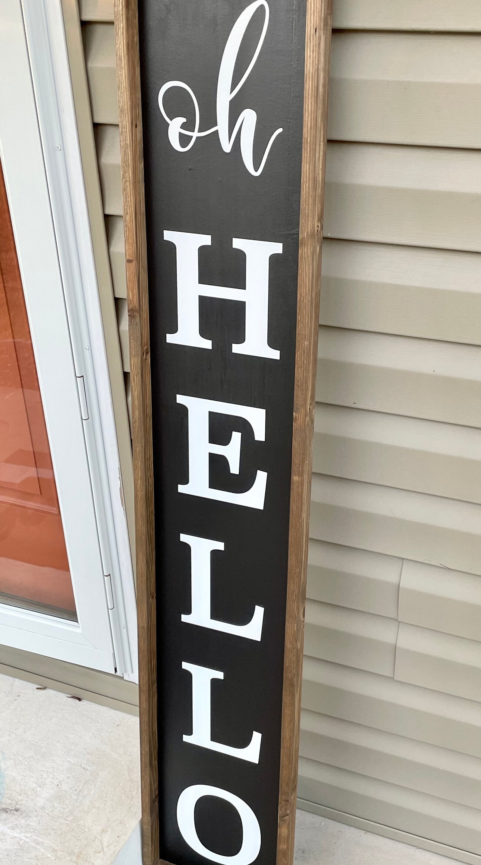 Oh Hello Sign Welcome Sign Front Porch Sign Patio Sign | Etsy