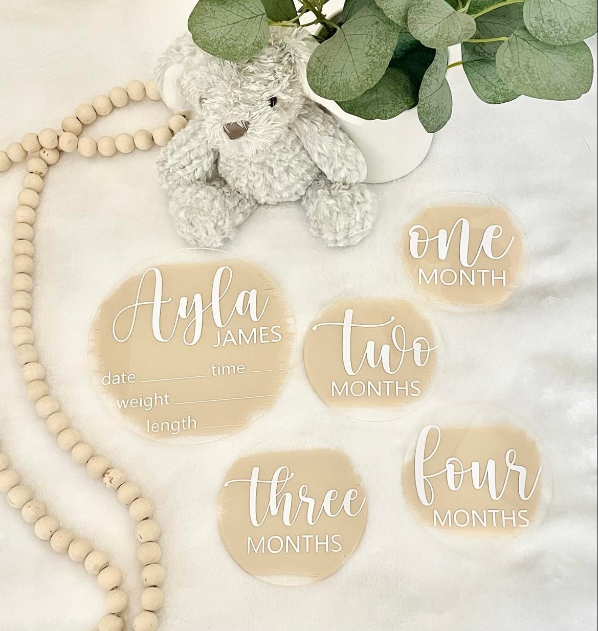 Acrylic Baby Milestone Markers Baby Milestone Discs Baby - Etsy