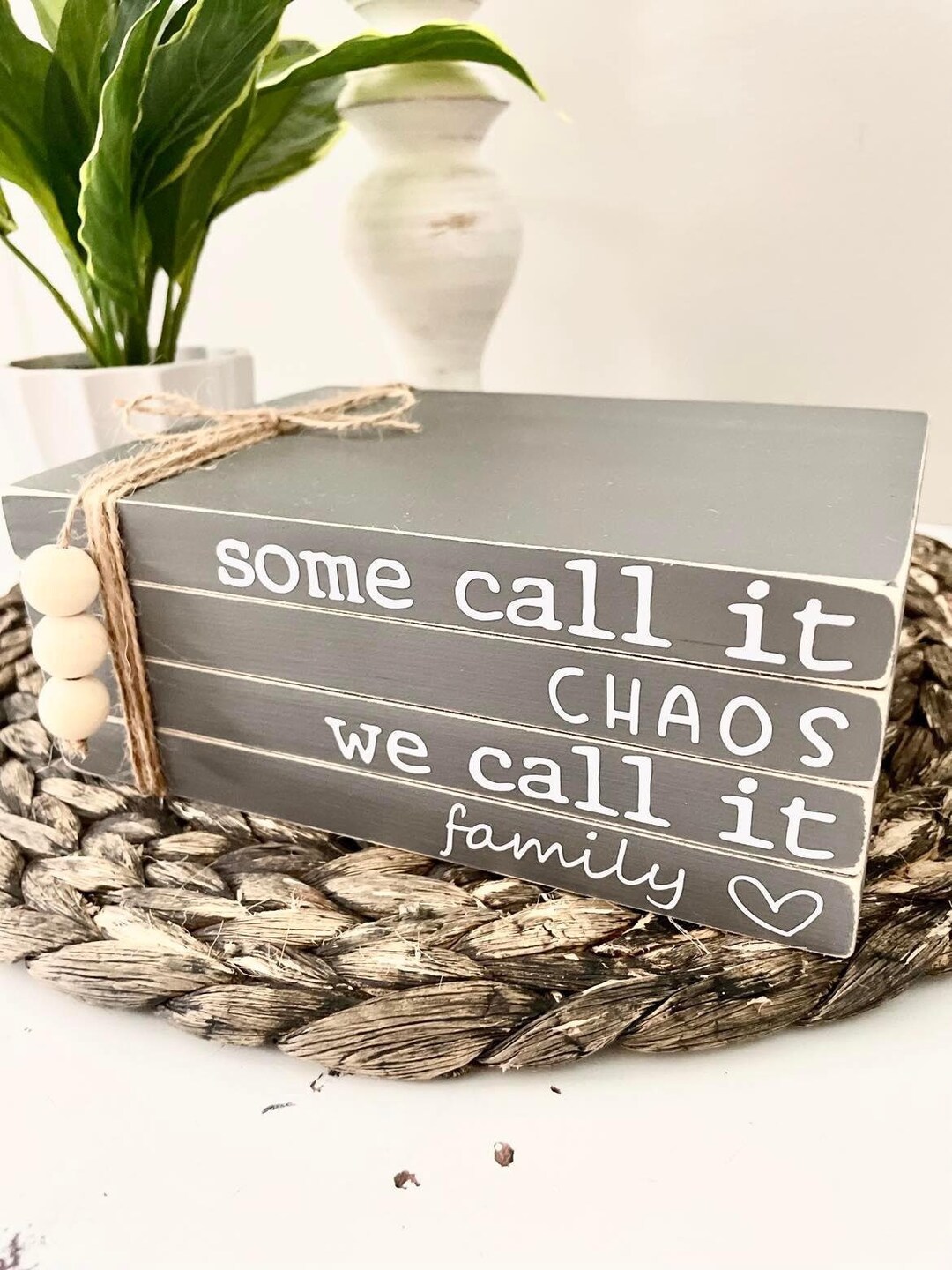 Chaos Book Stack, Family Book Stack, Home Decor, Small Decorations ...