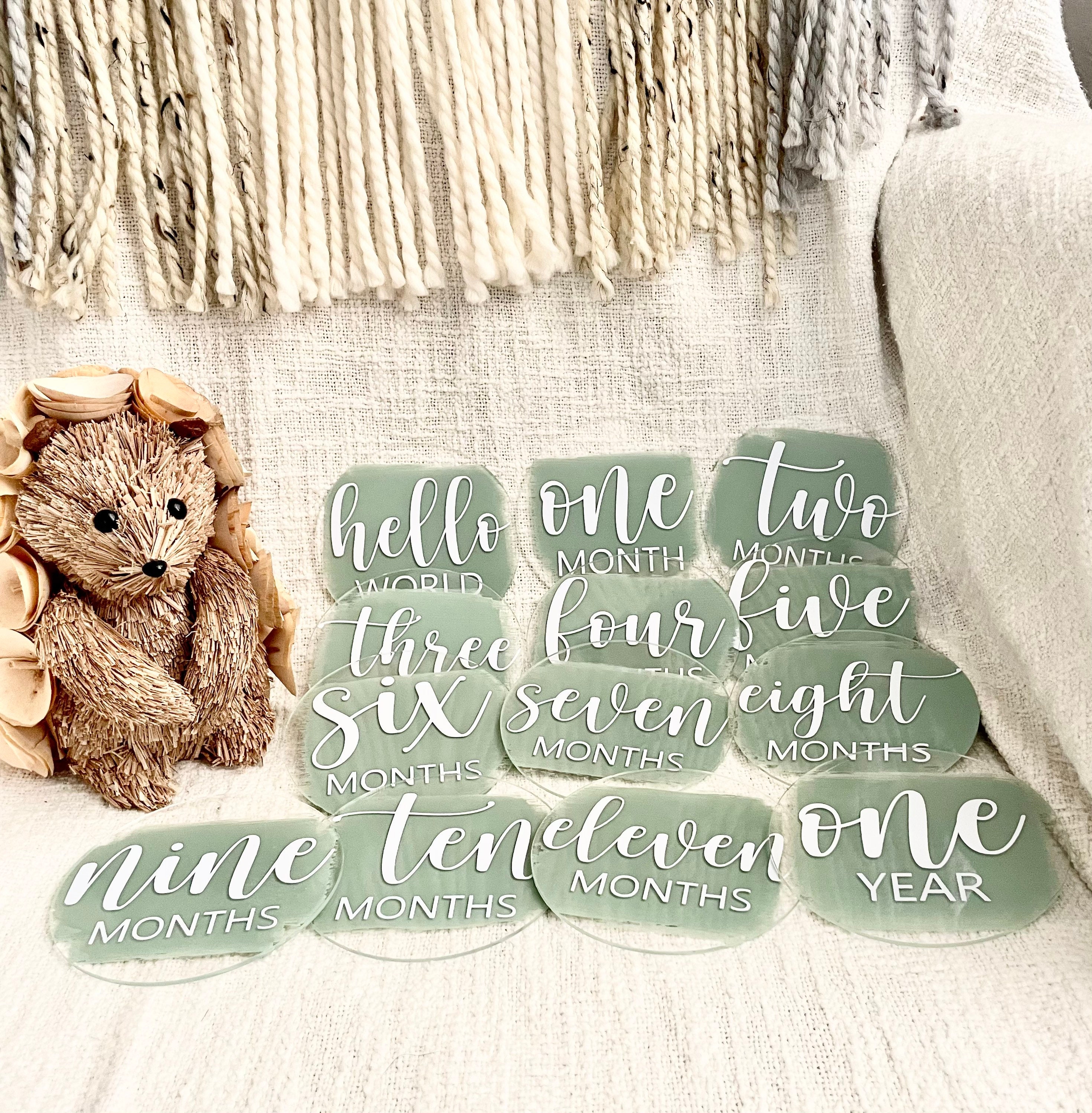 Acrylic Baby Milestone Markers Baby Milestone Discs Baby - Etsy