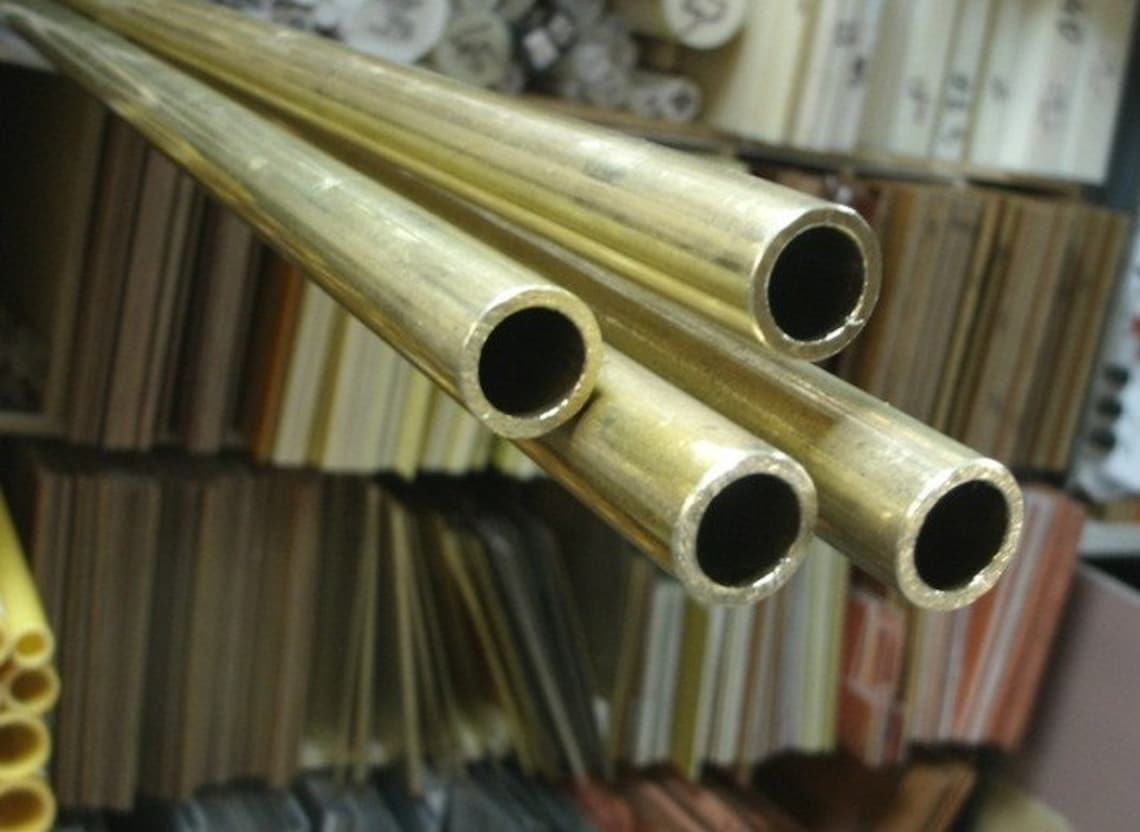 Brass tube 6х150mm pipe length 150mm 591 Inch wall 1mm Etsy