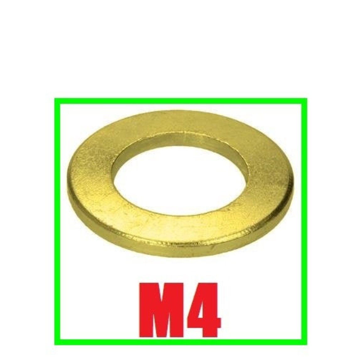 Brass washer 4mm M4 flat class A without chamfer outside Etsy