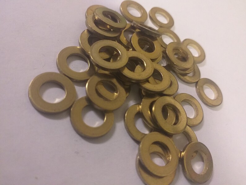 Brass washer 6mm M6 flat class A without chamfer outside Etsy