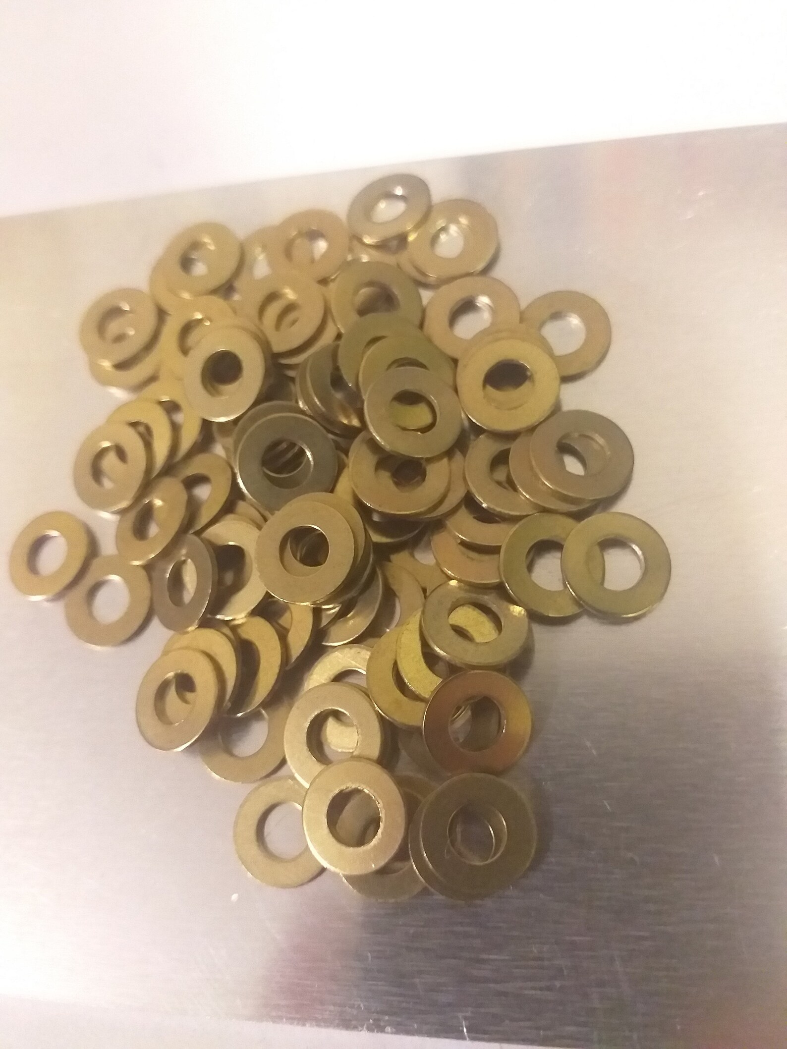 Brass washer 4mm M4 flat class A without chamfer outside Etsy