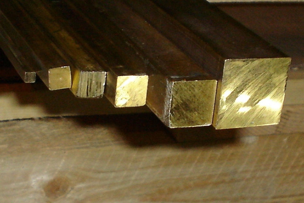 Brass 8mm square bar rod solid metal 8x8 mm lenght 150 mm 1 Etsy