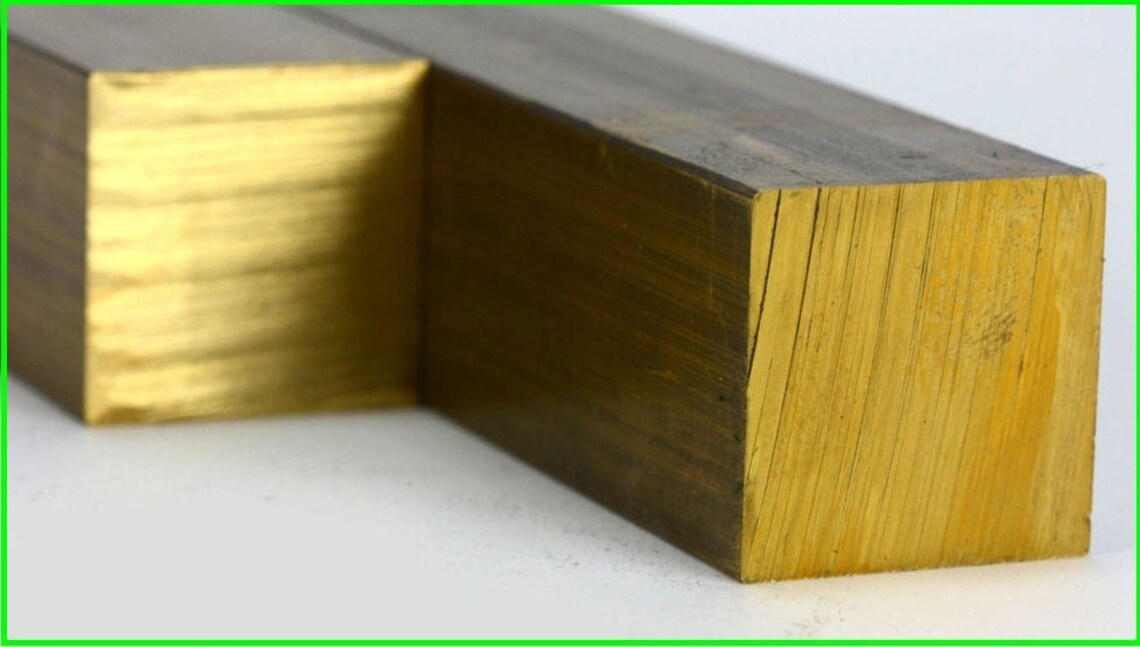 Brass 6mm square bar 300mm lenght rod solid metal 6x6 mm 1 Etsy