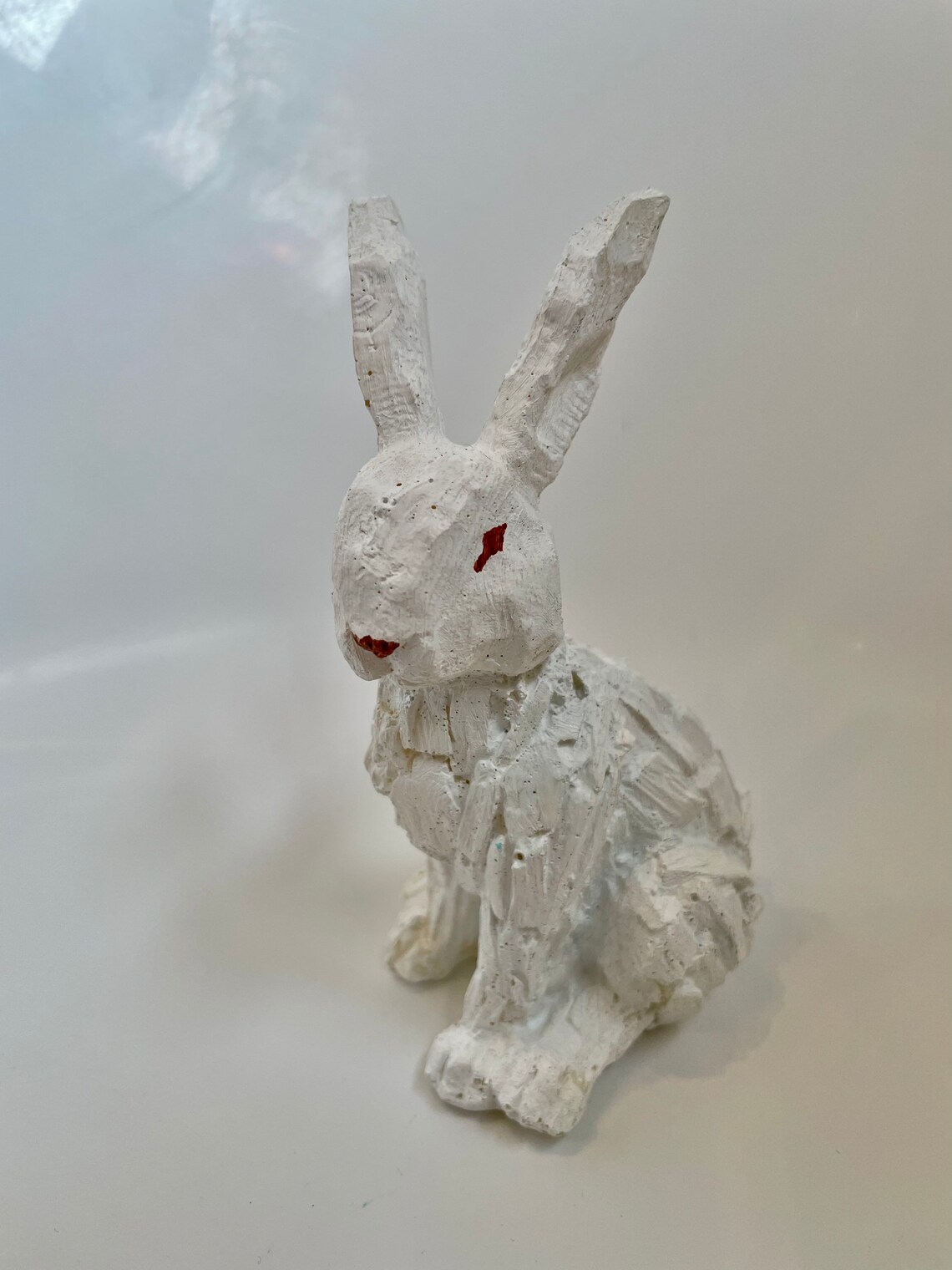white rabbit statue