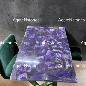 Amethyst Stones Countertop Dining Table Purple Amethyst stone Handmade Art Interior Furniture Agate Meeting Table Agate Countertop