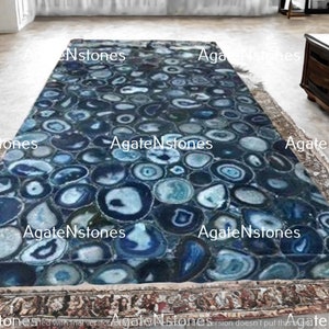 Natural Agate Stone Countertop Agate Breakfast Table, Natural Agate  Dining Table, Natural Blue Table Coffee table  Home Decor Furniture
