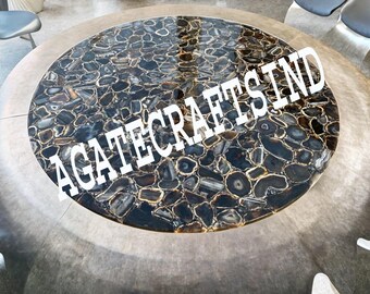 Wild agate table, round dining table, agate dine table, agate sofa & coffee table, stone dine table, agate countertop, handmade furniture