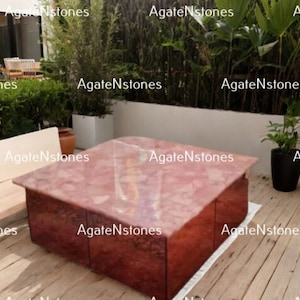Luxury Rose Quartz Table, Kitchen Slab Table, Rose Quartz Handmade Furniture, Furniture, Hallway Table Decors, Handmade Furniture, Only Top