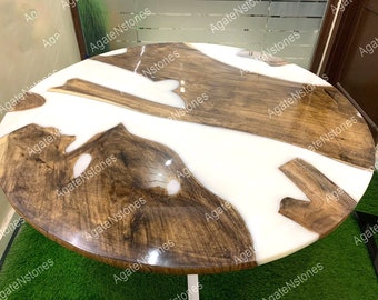 Epoxy Table Top / Wooden Resin Table Top / Blue River Epoxy Table