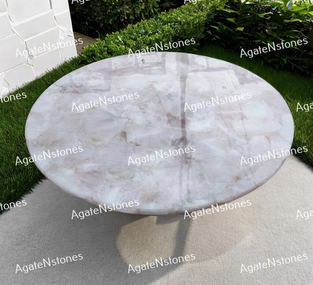 White Quartz Table, Quartz Round Dining Table, Agate Center Table ...