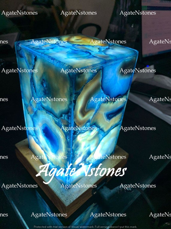 Agate on sale geode lamp