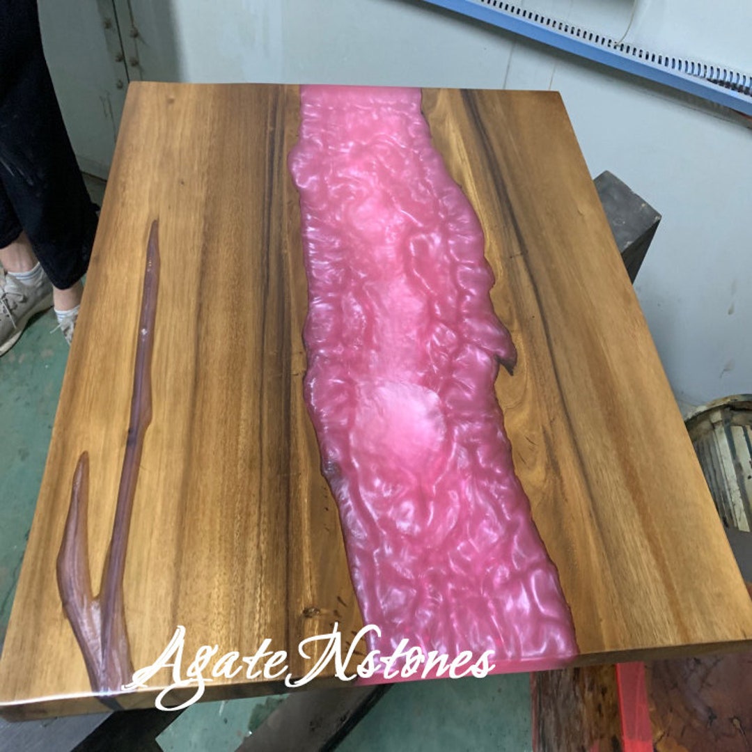 Epoxy Pink Resin Table Top Epoxy Wood Table Epoxy Dining Table Etsy