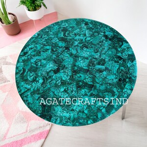 Malachite Table top, Round Marble Dine Table, Stone Coffee Table, Patio table, Malachite Table, Living Room, Farmhouse Furniture gifts