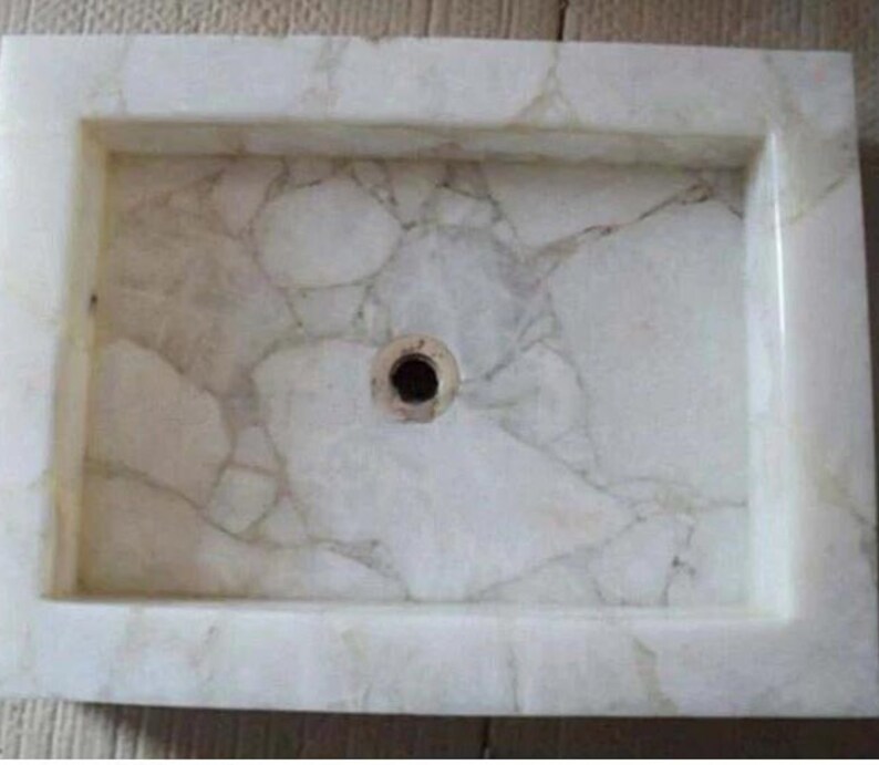 White Quartz Basin, Agate Counter Sink , White Quartz Sink,  Kitchen Counter Sink, Bathroom Sink