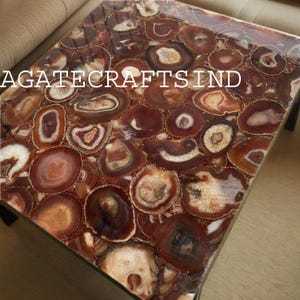 Exclusive Stone Coffee Table, Agate Center & Sofa Table Top, Agate Console Table, Living Room decor Table top, Handmade furniture Art