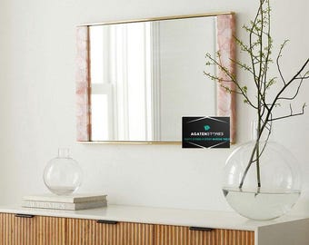 Miroir Mural Long avec Cadre Doré, 1920s en vente sur