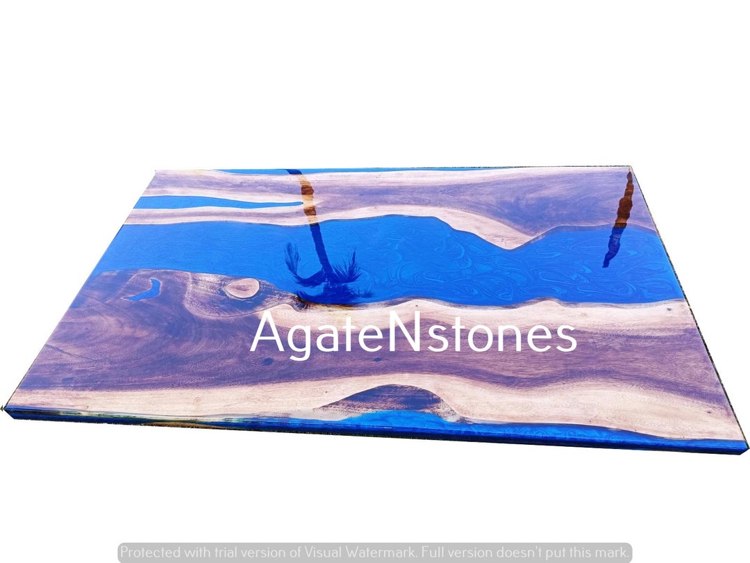 Epoxy Dining Table Top Handmade Kitchen Table Top River Etsy