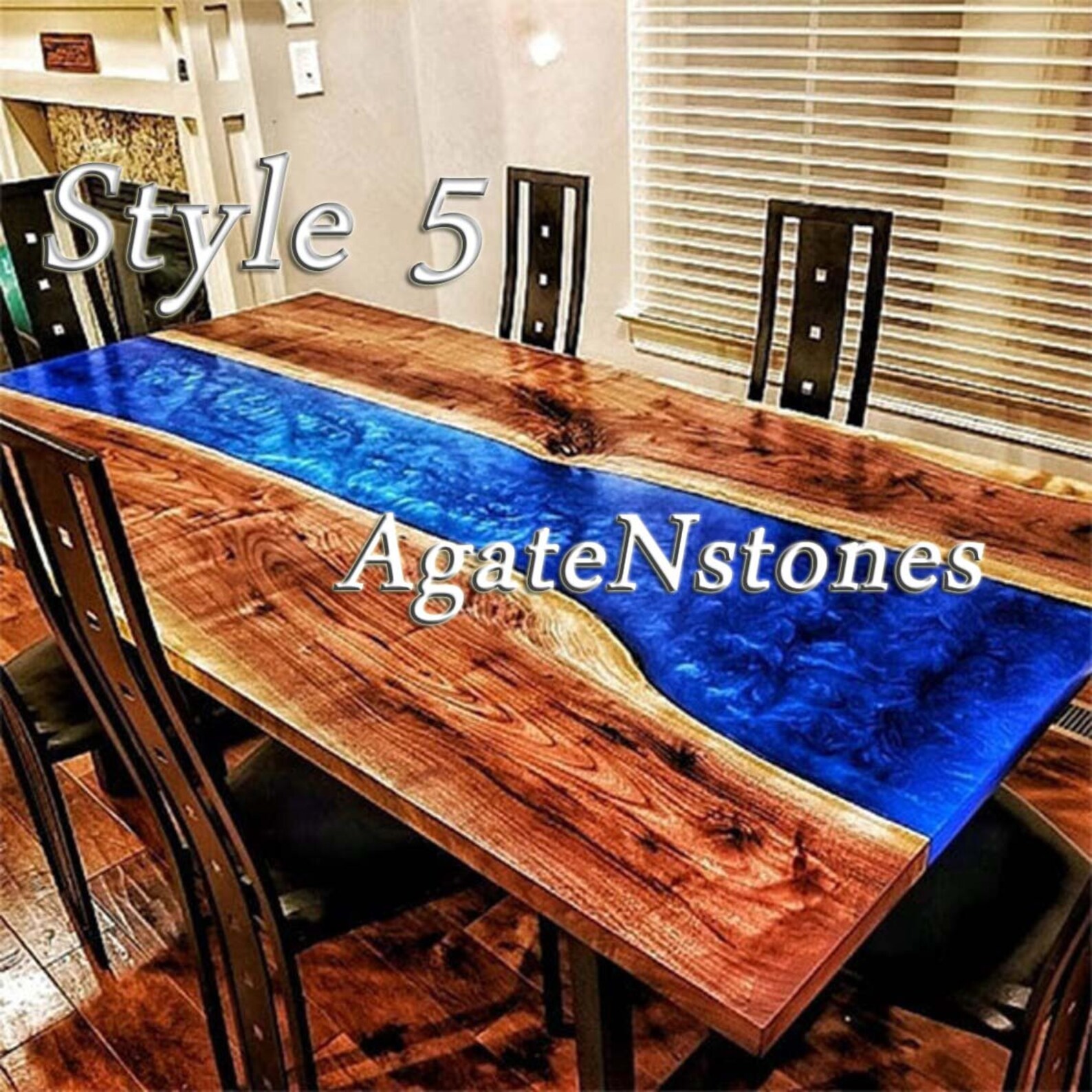 Epoxy Table Top Center Table Top Live Edge Walnut Table Etsy