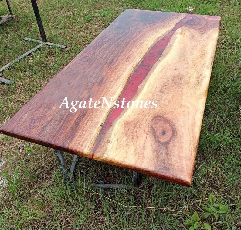 Red Epoxy Table Top Epoxy Dining Table Epoxy Console Table Etsy