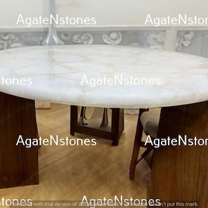 Quartz kitchen table, quartz stone table top, round quartz dining table, quartz top table handmade furniture for garden decor