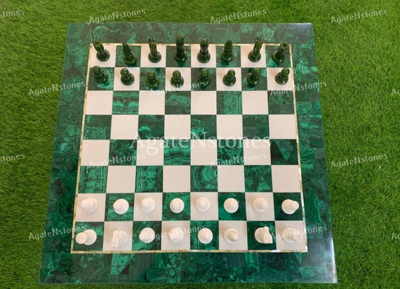 Stone Chess Set with Marble Board and Wooden Chess Box Classic