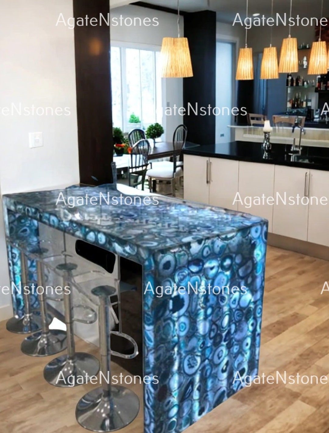Blue cheap agate countertop