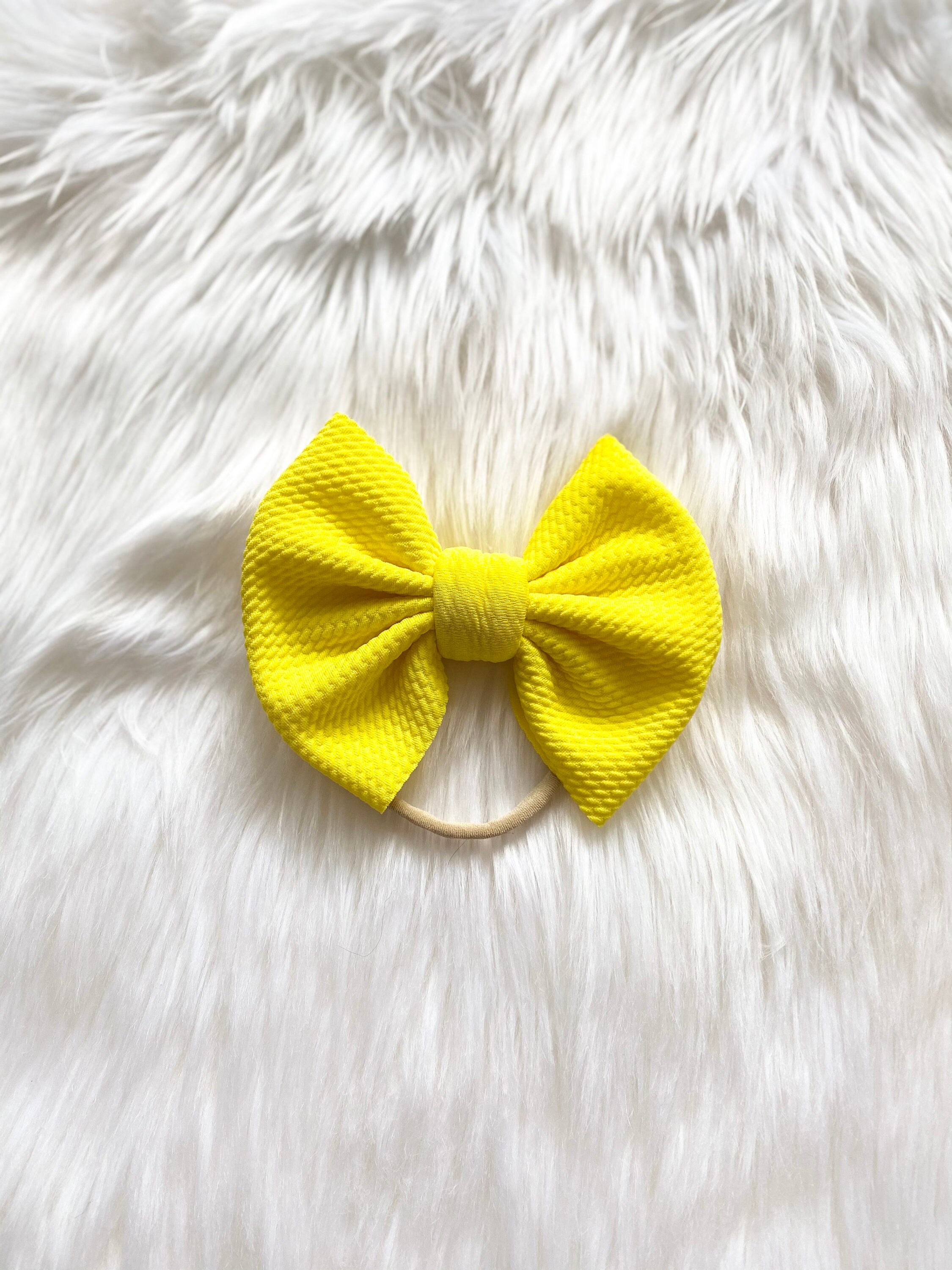 Sunshine Yellow Baby Bow Bow on Nylon Bow Headwrap Bow on Etsy