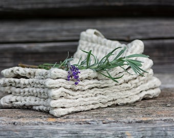 Linen Kitchen Pot Holder, White Waffle Linen Pot Holders, Linen Kitchen Glove, Linen Kitchen Decor, Heat Pad, Natural Eco Friendly, 1pcs