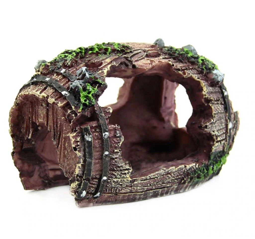 Old Barrel Fish Tank Pirate Ornament Wrecked Ship Decoration Etsy