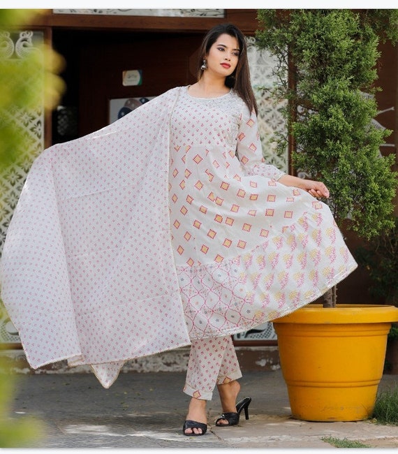 Beautiful Pure Cotton Fabric Angrakha 