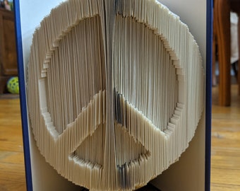 Peace sign, Book folding pattern, two option styles, Woodstock, beginner pattern, origami, 401 pages