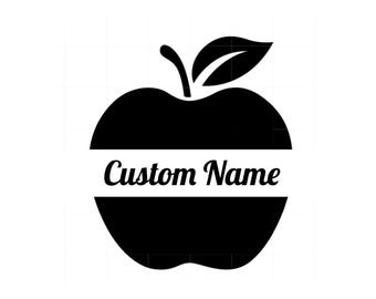 Custom Name Teacher Apple, Teacher Gift, Cut and Fold, Book Folding, 421 pages
