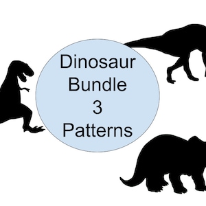 Dinosaur, Bundle of 3,  Book folding pattern, t-rex, brontosaurus, cut and fold