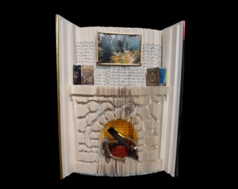 Fireplace,  cut and fold, multi dimensional. includes free tutorial, 525 pages